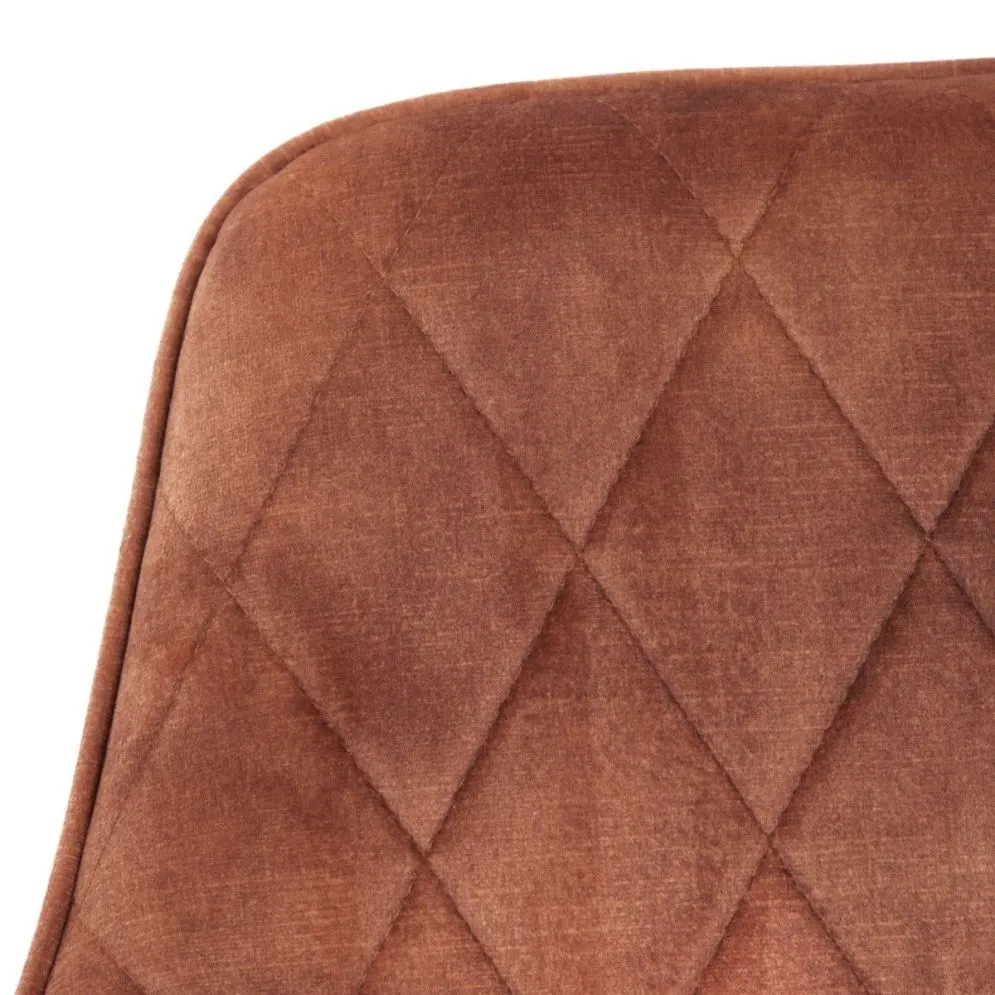 Krzesło tapicerowane SATORI ceglaste z podłokietnikami | MIRAT styl LOFT