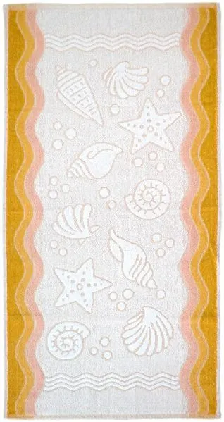 Ręcznik bawełniany Greno Flora Ocean 40x60 żółty MIRAT.