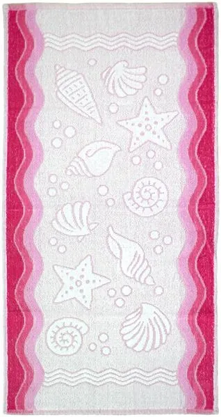 Ręcznik kąpielowy Greno Flora Ocean 70x140 różowy MIRAT.
