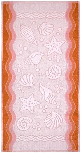 Ręcznik kąpielowy Greno Flora Ocean 70x140 pomarańczowy MIRAT.