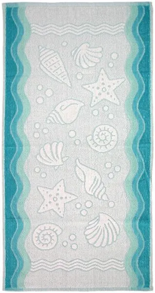 Ręcznik kąpielowy Greno Flora Ocean 70x140 niebieski MIRAT.