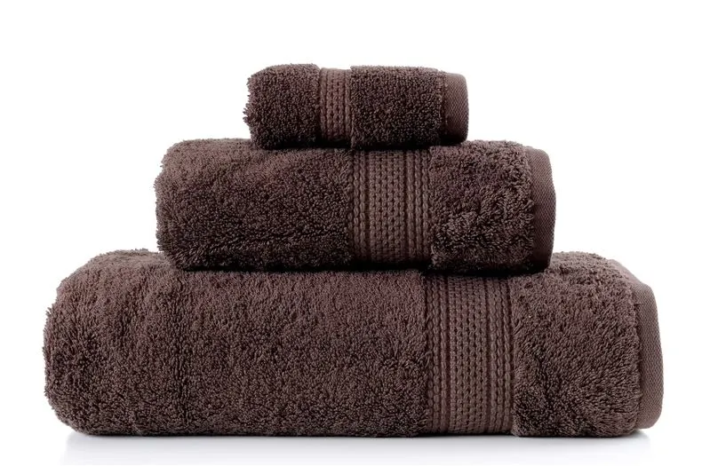 Ręcznik kąpielowy z bawełny egipskiej Greno 70x140 brązowy MIRAT.