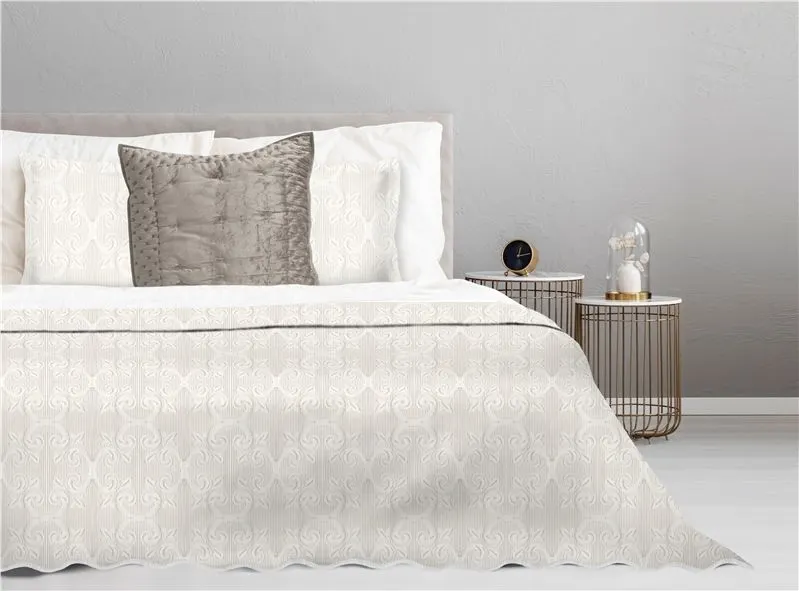 Narzuta na fotel Greno Barok 70x160 kremowa | MIRAT.