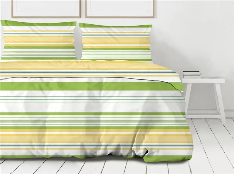 Pościel bawełniana Premium Bielbaw 220x200 Action zielona  | MIRAT.