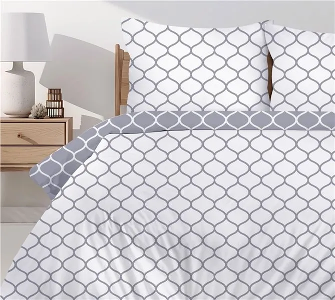 Pościel Bawełniana Greno Premium Decor 140x200 szara połysk MIRAT.