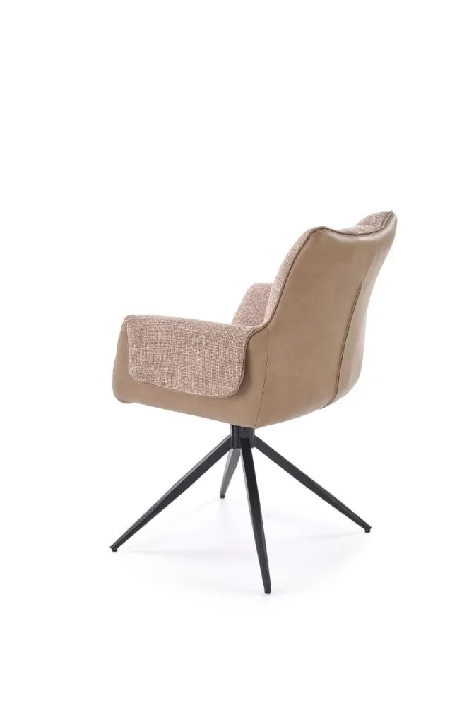 Krzesło tapicerowane K579 brązowe obracane do jadalni I sklep meblowy MIRAT. styl LOFT