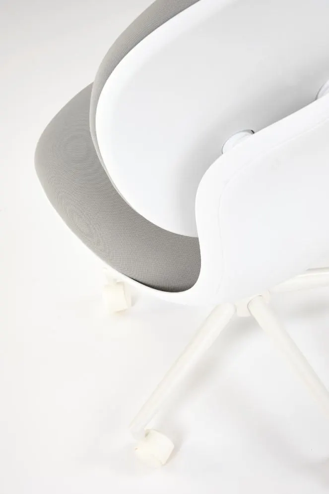 Fotel dziecięcy ORION 2 jasny szary/biały tapicerowany I sklep meblowy MIRAT.