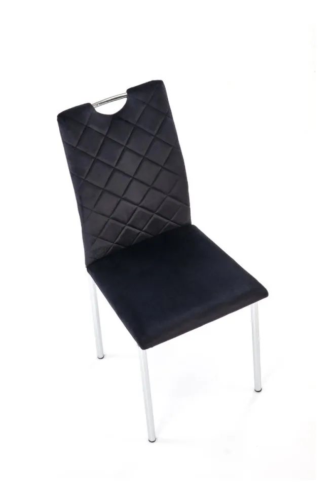 Krzesło tapicerowane K578 VELVET czarne welurowe I sklep meblowy MIRAT. styl GLAMOUR