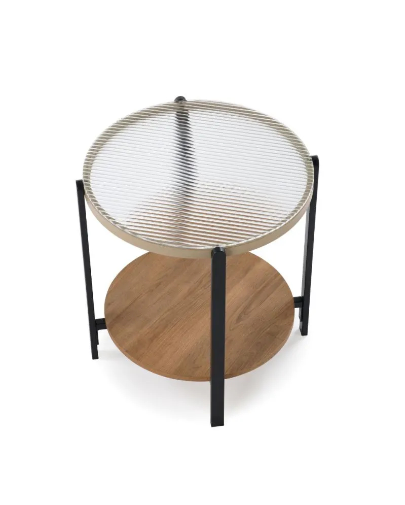Stolik kawowy KAMALA S 53cm dąb naturalny/czarny loftowy I sklep meblowy MIRAT. styl LOFT
