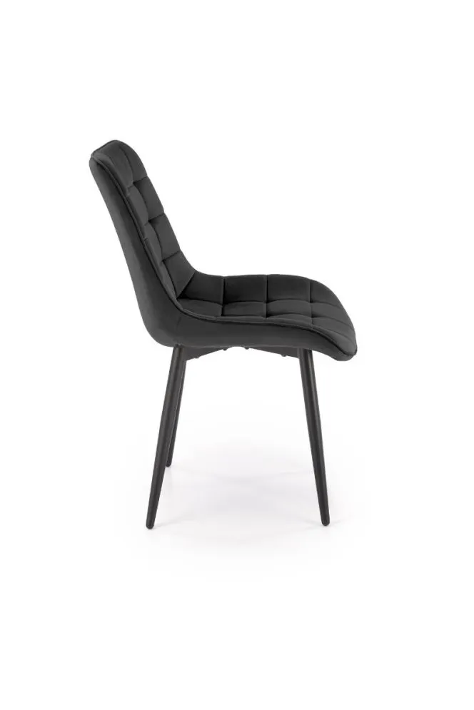 Krzesło tapicerowane K580 VELVET czarne do salonu I sklep meblowy MIRAT. styl LOFT