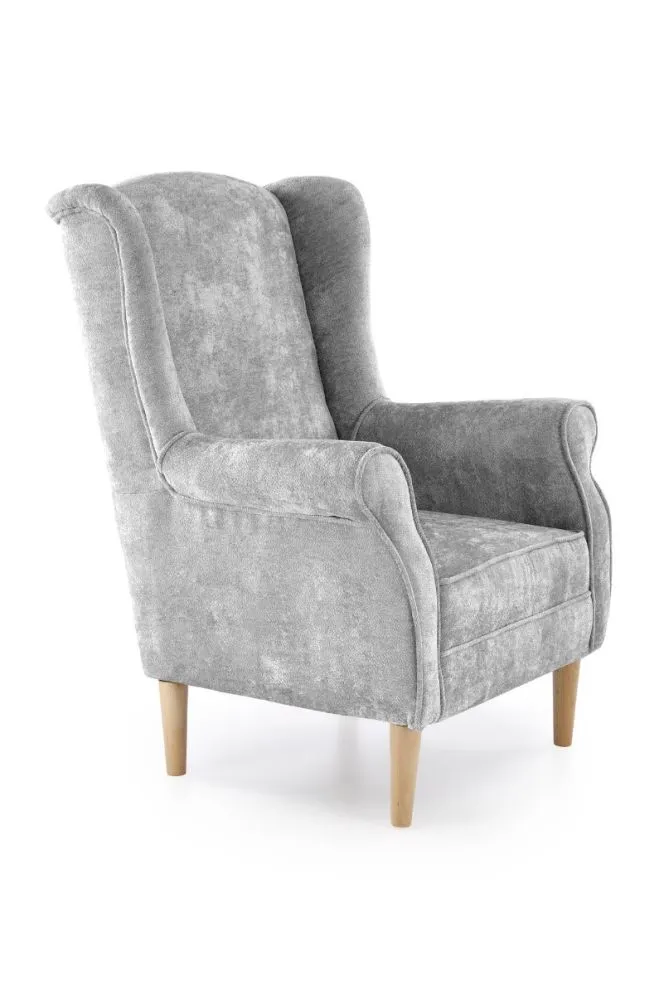 Fotel uszak HERMES szary tapicerowany I sklep meblowy MIRAT.