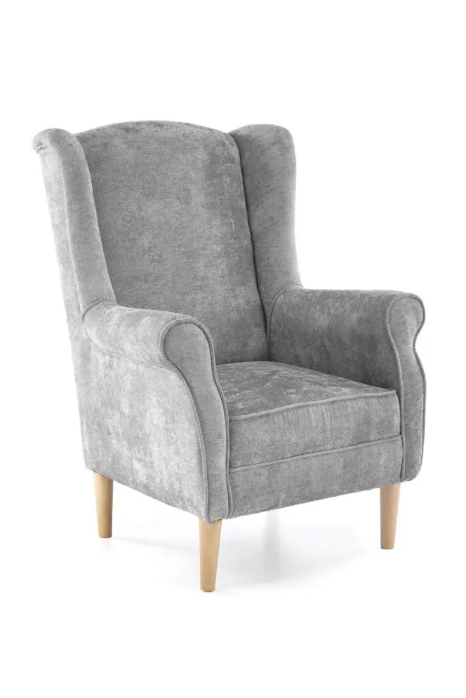 Fotel uszak HERMES szary tapicerowany I sklep meblowy MIRAT.