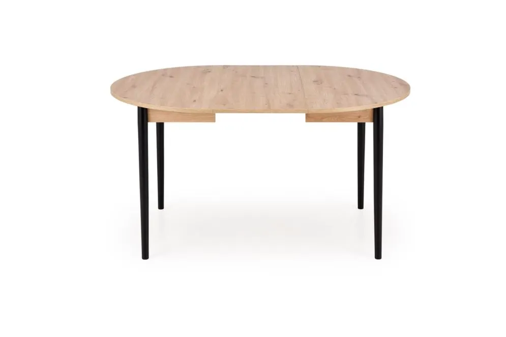 Stół rozkładany PIVOT 102(142)x102 dąb artisan/czarny okrągły I sklep meblowy MIRAT. styl SKANDYNAWSKI