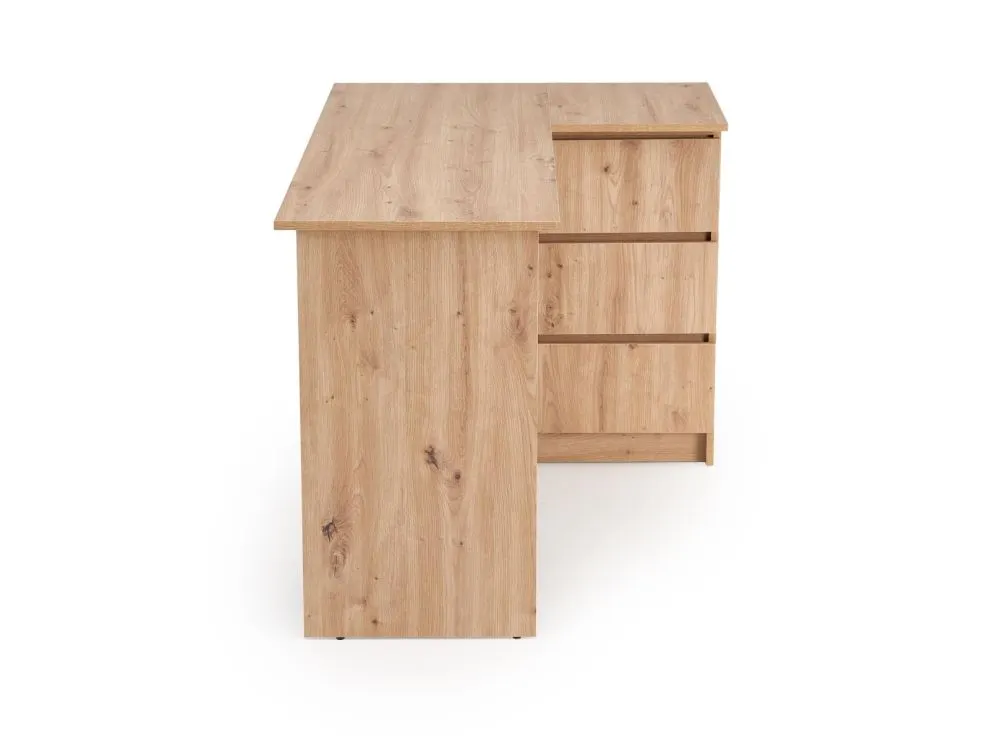 Biurko narożne BEGA dąb artisan młodzieżowe I sklep meblowy MIRAT.
