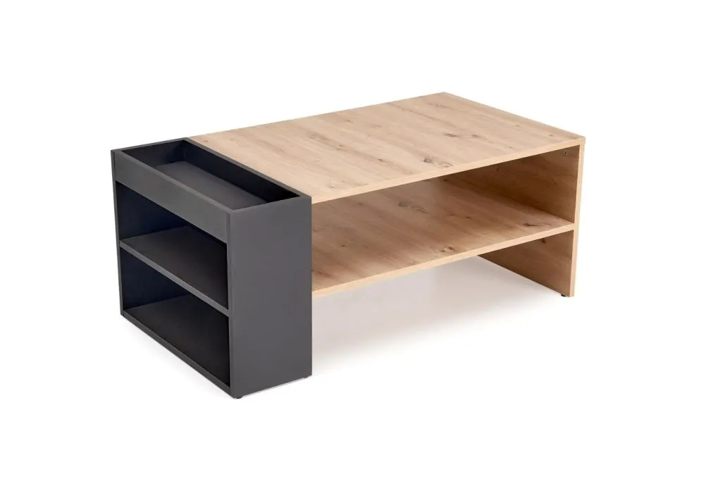 Ława MURCIA 100x55cm dąb artisan/czarna loftowa I sklep meblowy MIRAT.