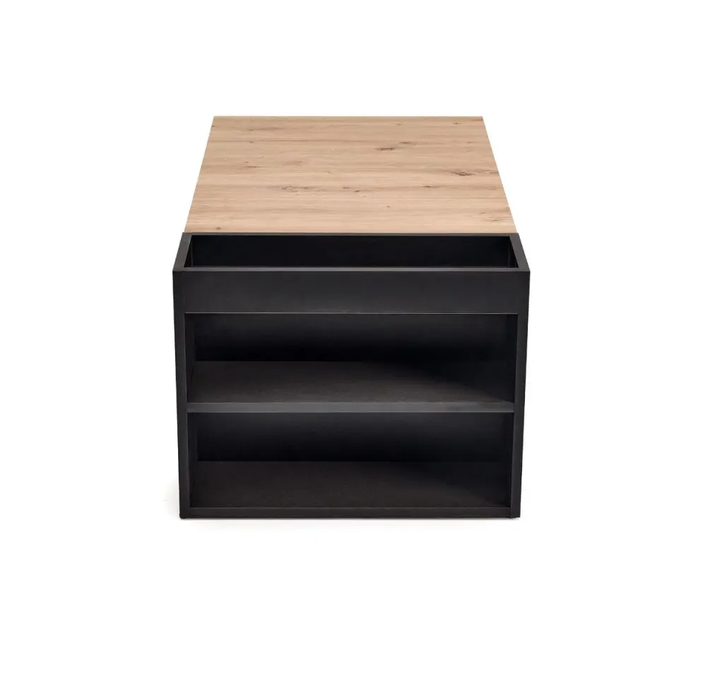 Ława MURCIA 100x55cm dąb artisan/czarna loftowa I sklep meblowy MIRAT.