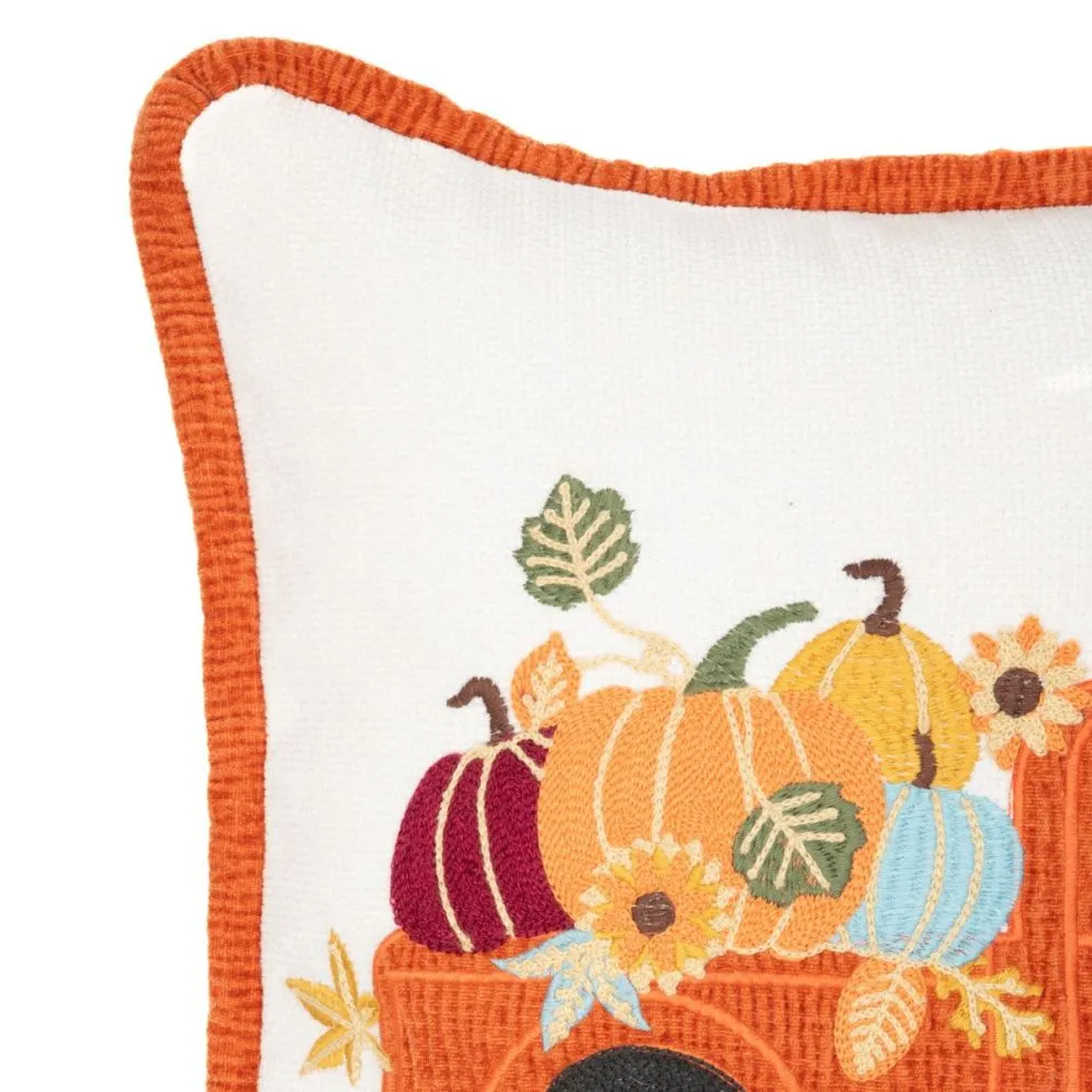 Poszewka na poduszkę BIHAR 45x45 cm z wyszywanymi elementami| MIRAT