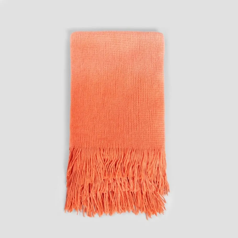 Koc Finns koralowy ombre 130x170 cm | MIRAT