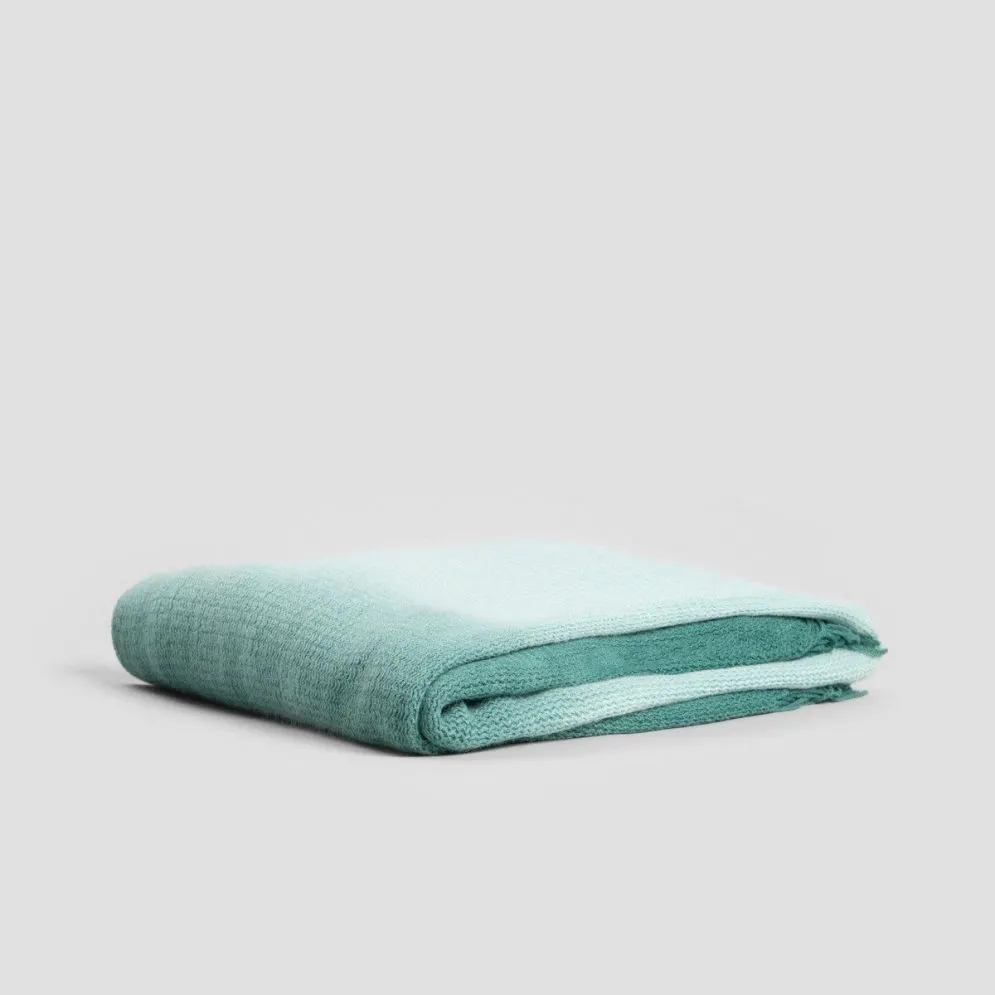 Koc turkusowy Finns ombre 130x170 cm | MIRAT