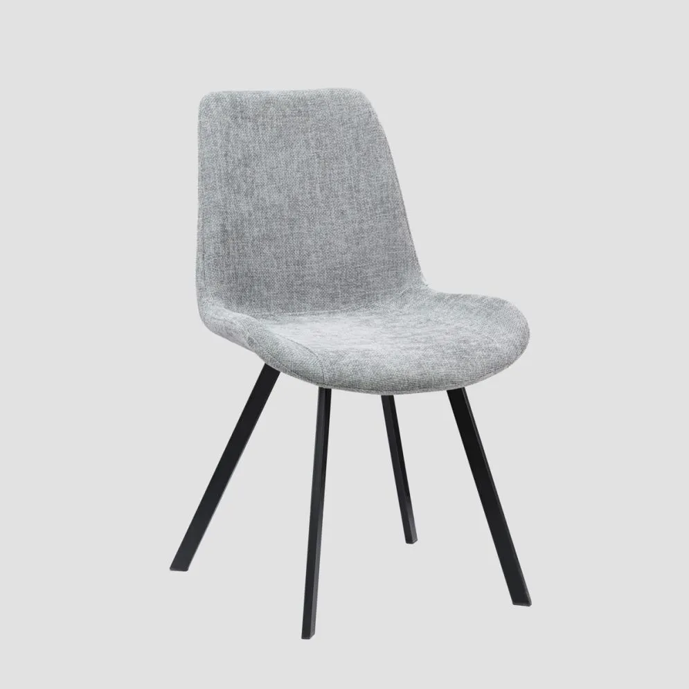 Krzesło tapicerowane SILLA z czarnymi nogami | MIRAT styl LOFT