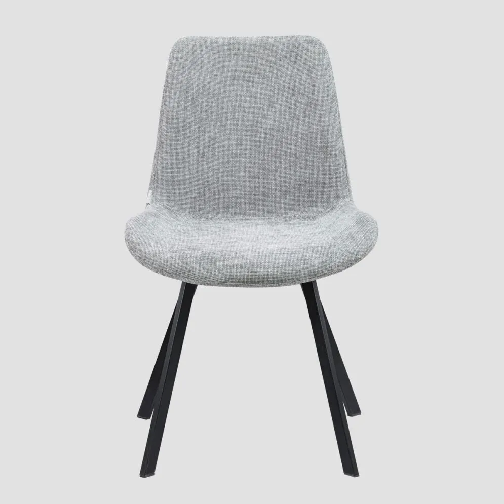 Krzesło tapicerowane SILLA z czarnymi nogami | MIRAT styl LOFT