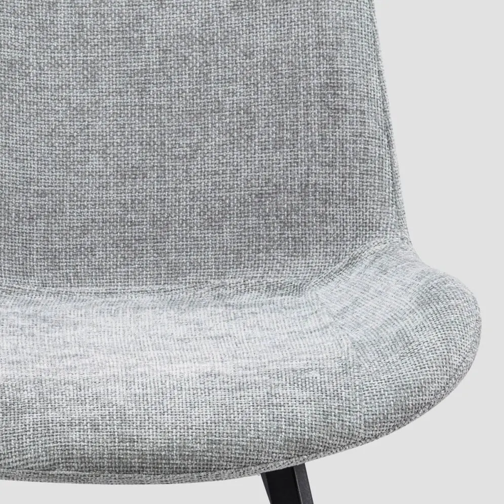 Krzesło tapicerowane SILLA z czarnymi nogami | MIRAT styl LOFT