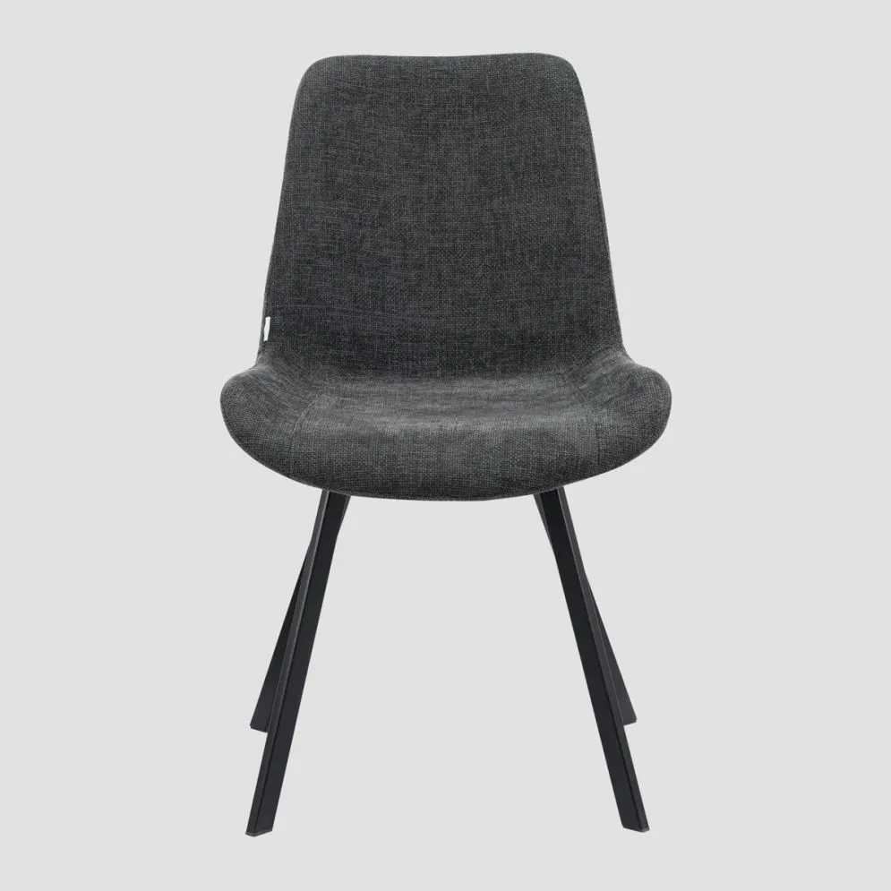 Krzesło ciemnoszare SILLA na czarnym stelażu | MIRAT styl LOFT
