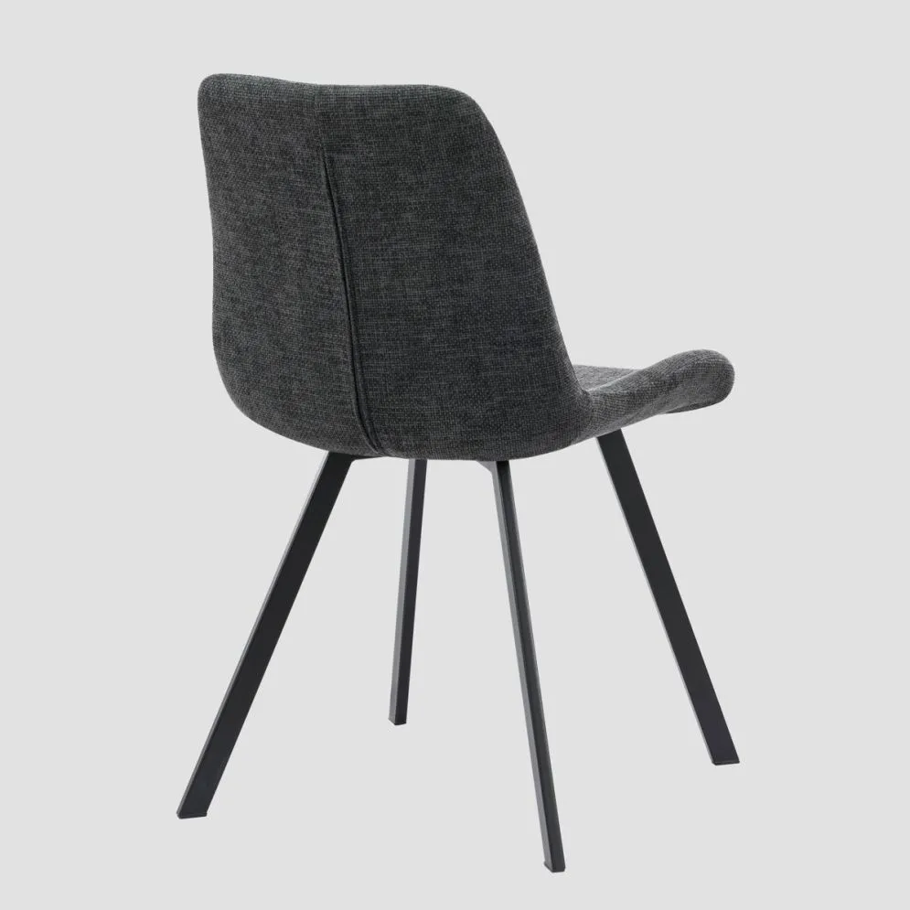 Krzesło ciemnoszare SILLA na czarnym stelażu | MIRAT styl LOFT