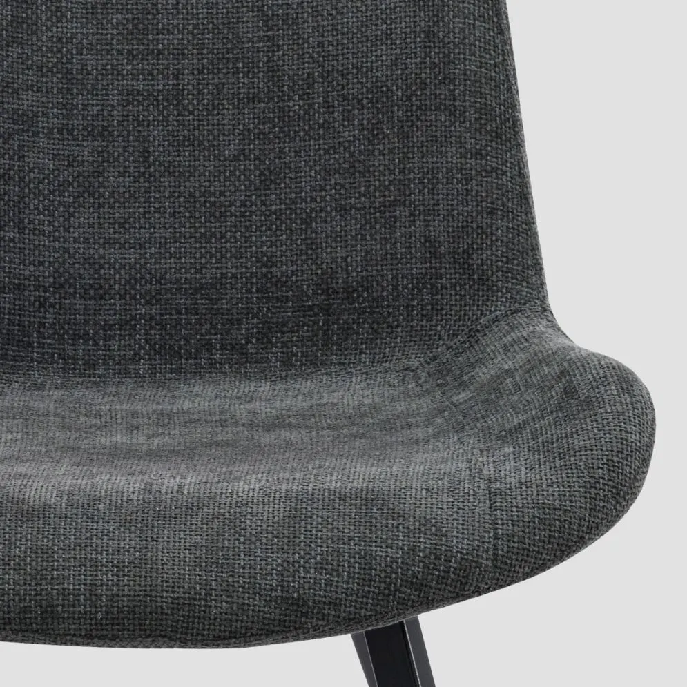 Krzesło ciemnoszare SILLA na czarnym stelażu | MIRAT styl LOFT