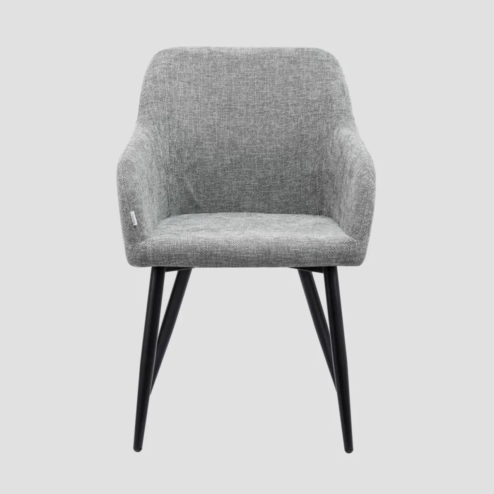 Krzesło tapicerowane SABOR szare z podłokietnikami | MIRAT styl LOFT