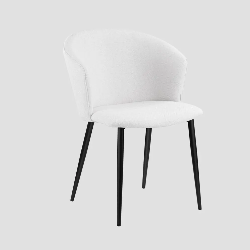 Krzesło kremowe LUJO w tapicerkę typu jodełka |MIRAT styl LOFT