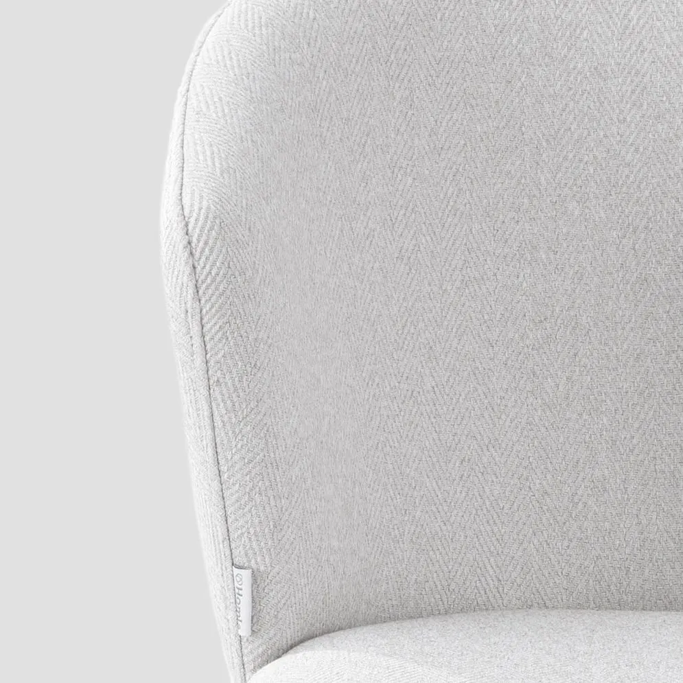 Krzesło kremowe LUJO w tapicerkę typu jodełka |MIRAT styl LOFT