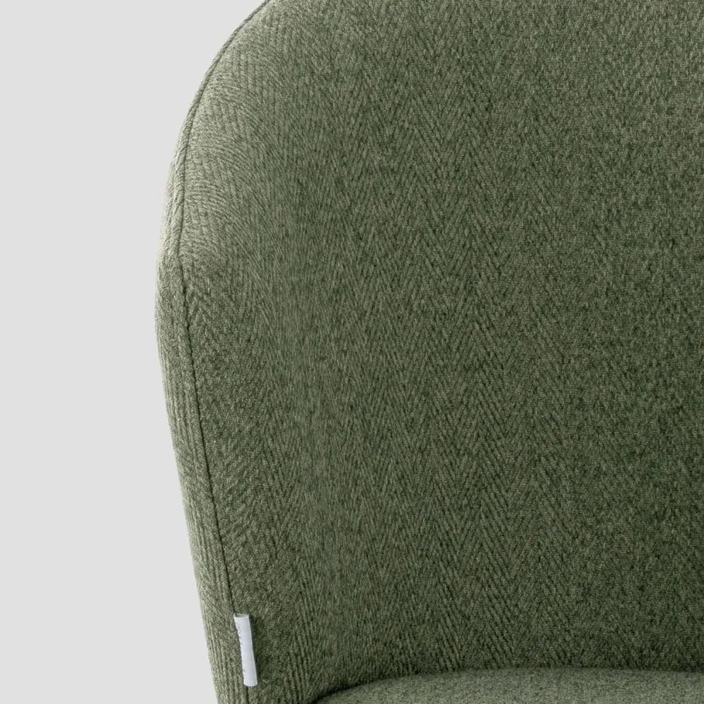 Krzesło tapicerowane LUJO oliwkowe z czarnymi nogami|MIRAT styl LOFT