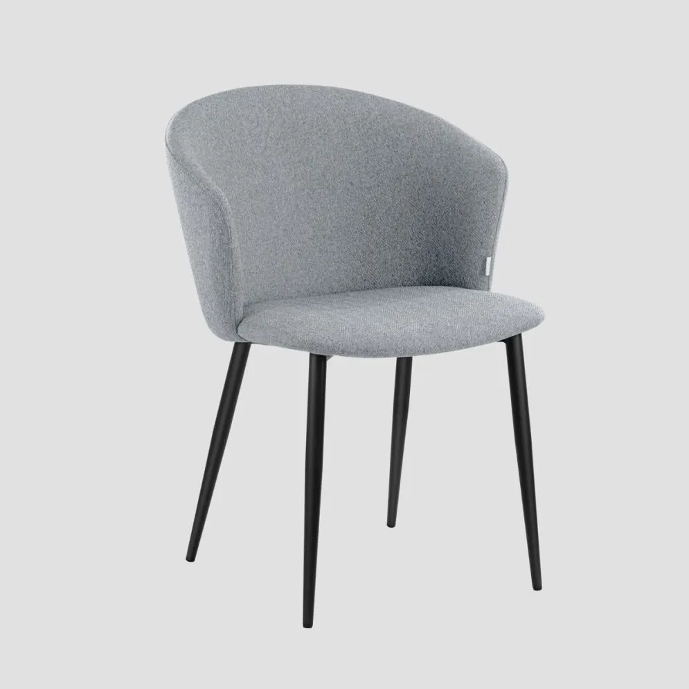Krzesło tapicerowane LUJO ciemnoszare w jodełkę|MIRAT styl LOFT