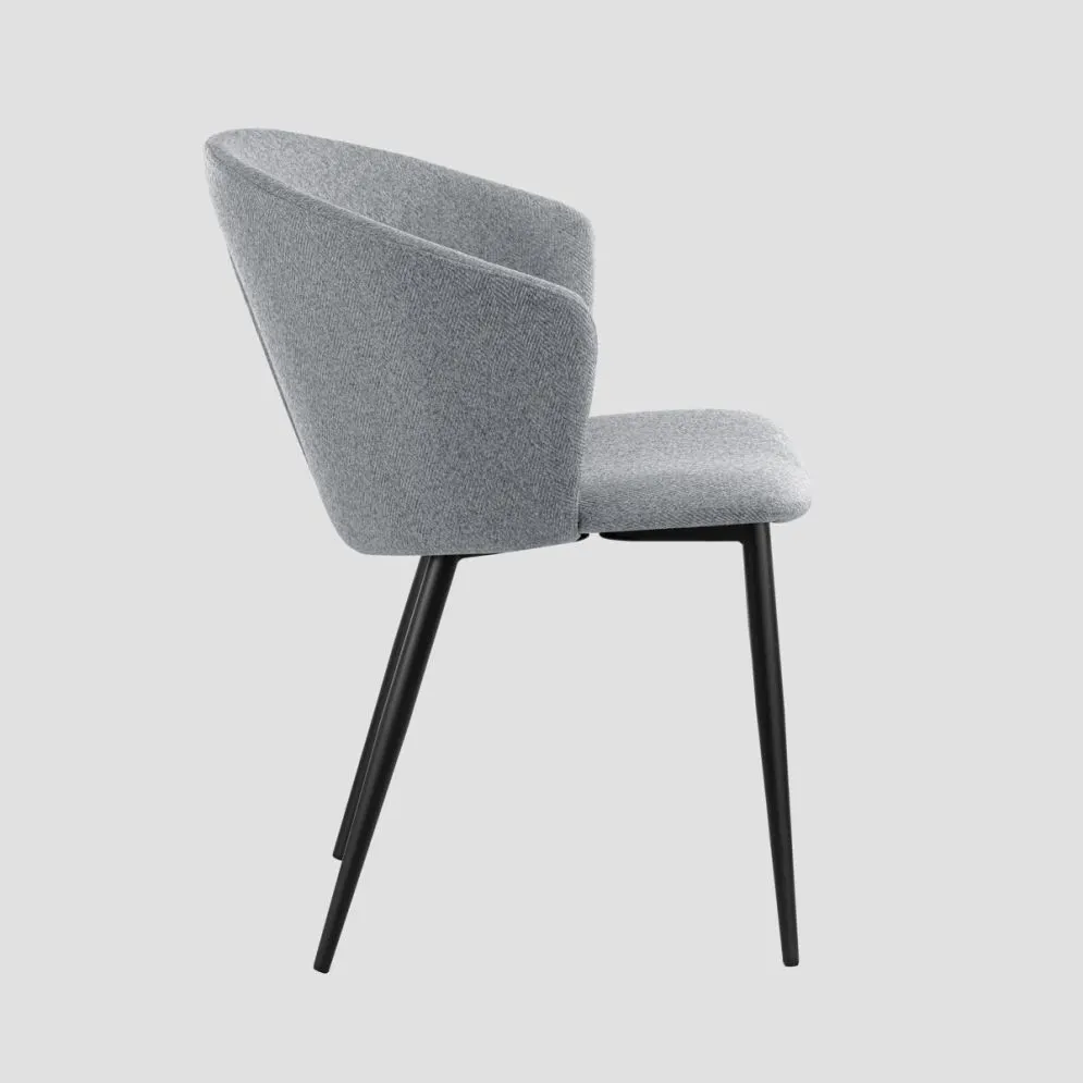 Krzesło tapicerowane LUJO ciemnoszare w jodełkę|MIRAT styl LOFT