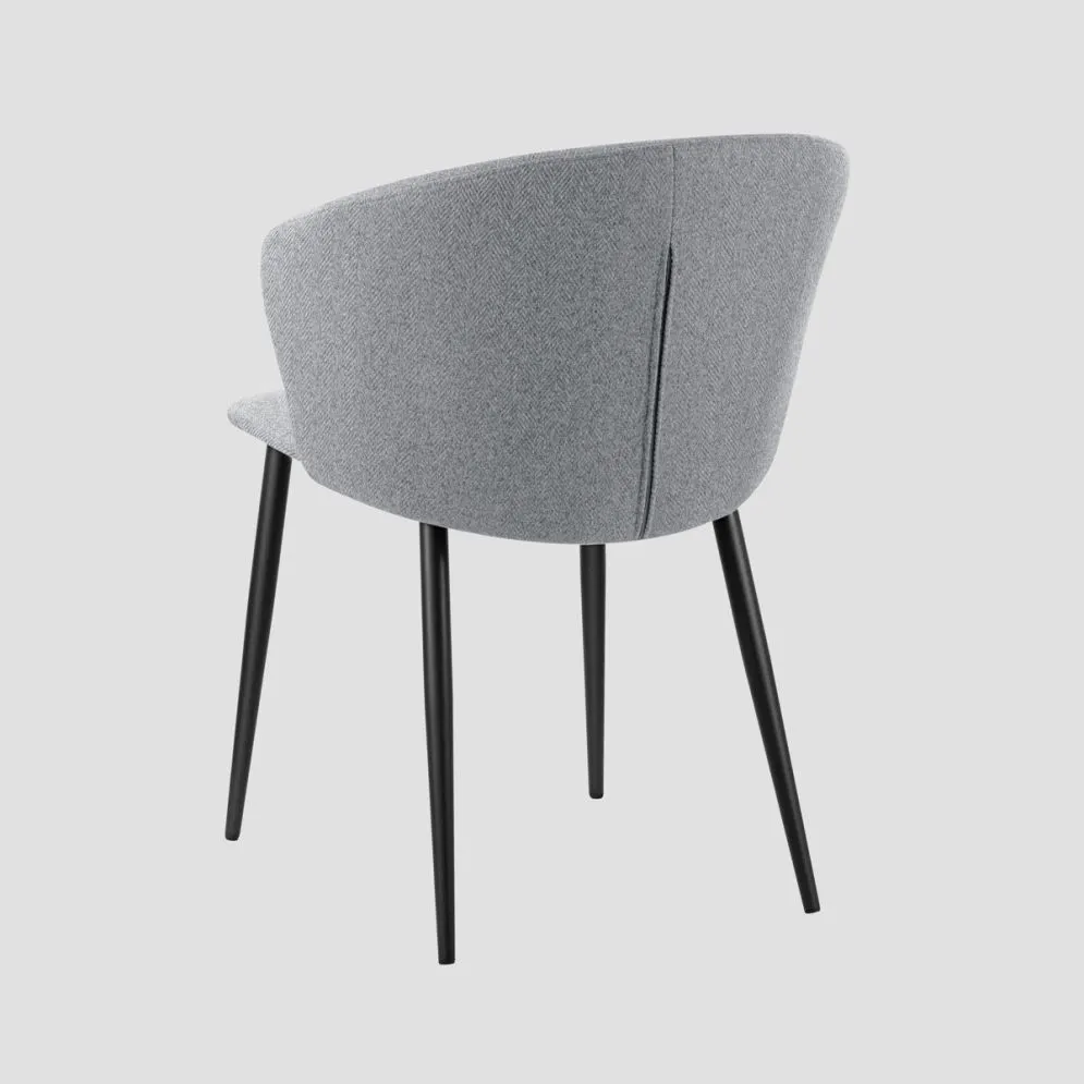Krzesło tapicerowane LUJO ciemnoszare w jodełkę|MIRAT styl LOFT