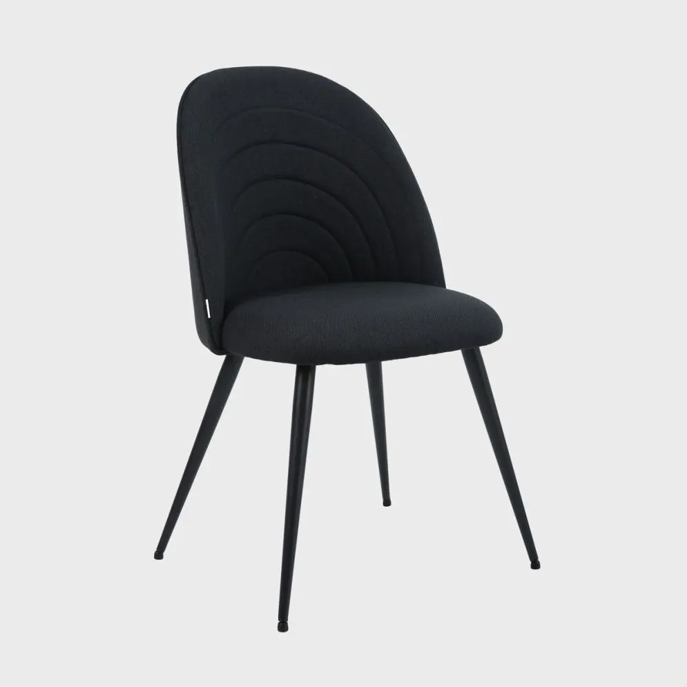 Krzesło tapicerowane LUDI czarne w stylu loft | MIRAT styl LOFT