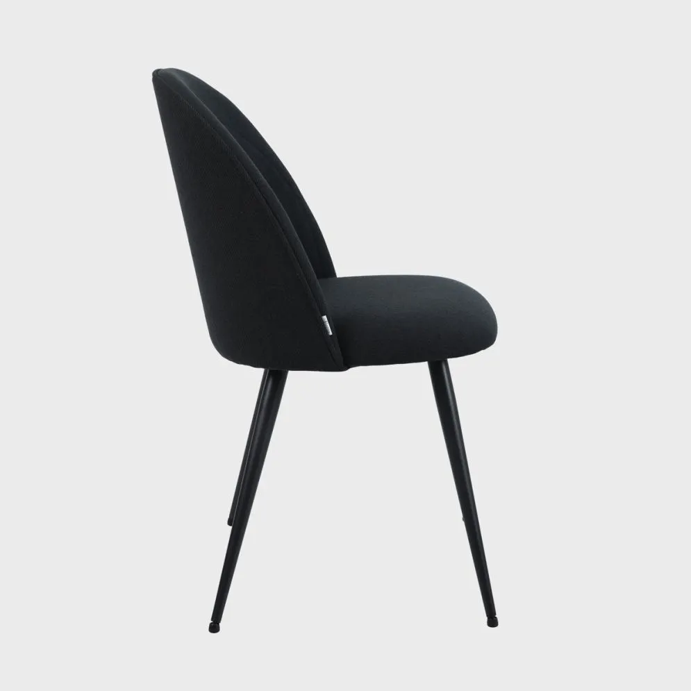 Krzesło tapicerowane LUDI czarne w stylu loft | MIRAT styl LOFT