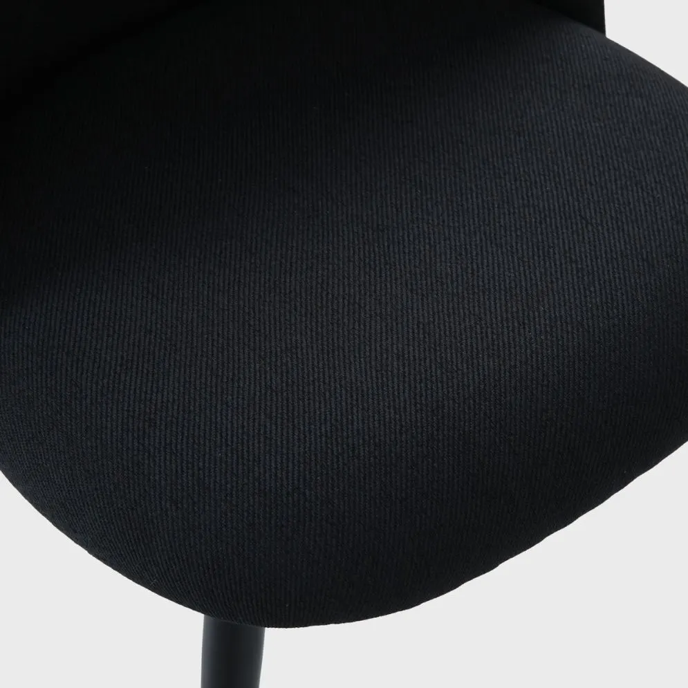 Krzesło tapicerowane LUDI czarne w stylu loft | MIRAT styl LOFT
