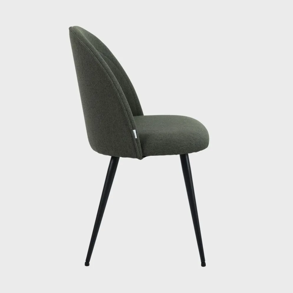 Krzesło tapicerowane LUDI zielone w stylu loft| MIRAT styl LOFT