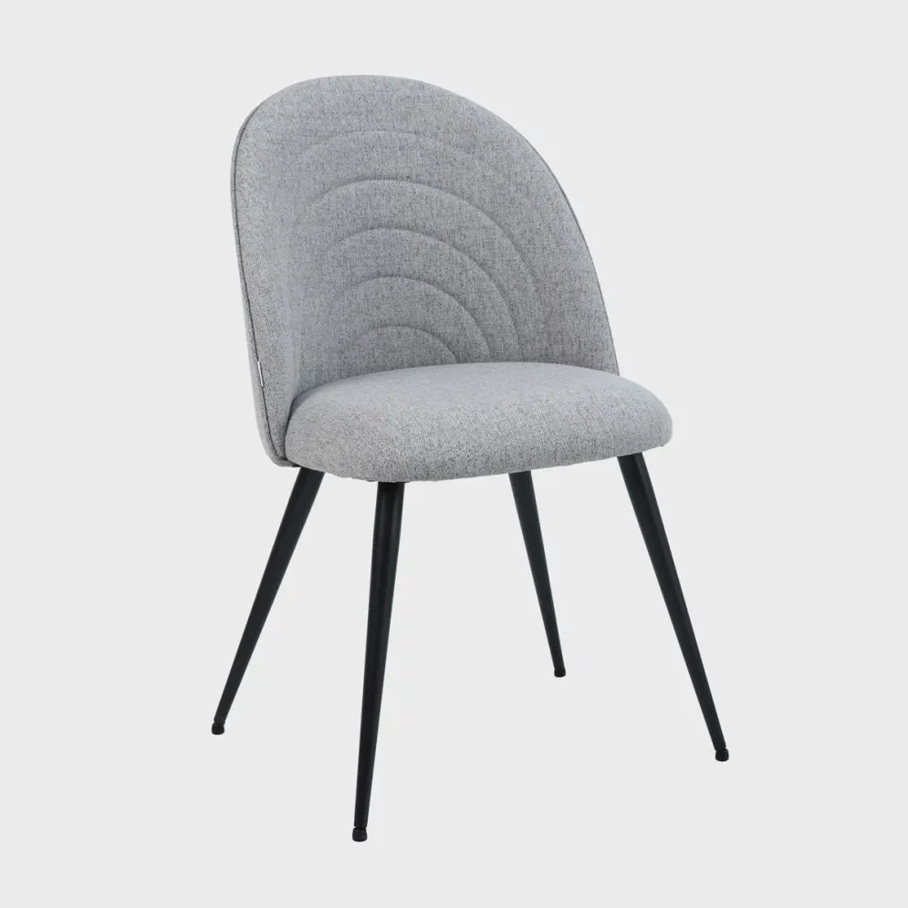 Krzesło loftowe LUDI szare z czarnymi nogami | MIRAT styl LOFT