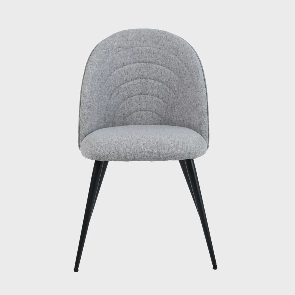 Krzesło loftowe LUDI szare z czarnymi nogami | MIRAT styl LOFT