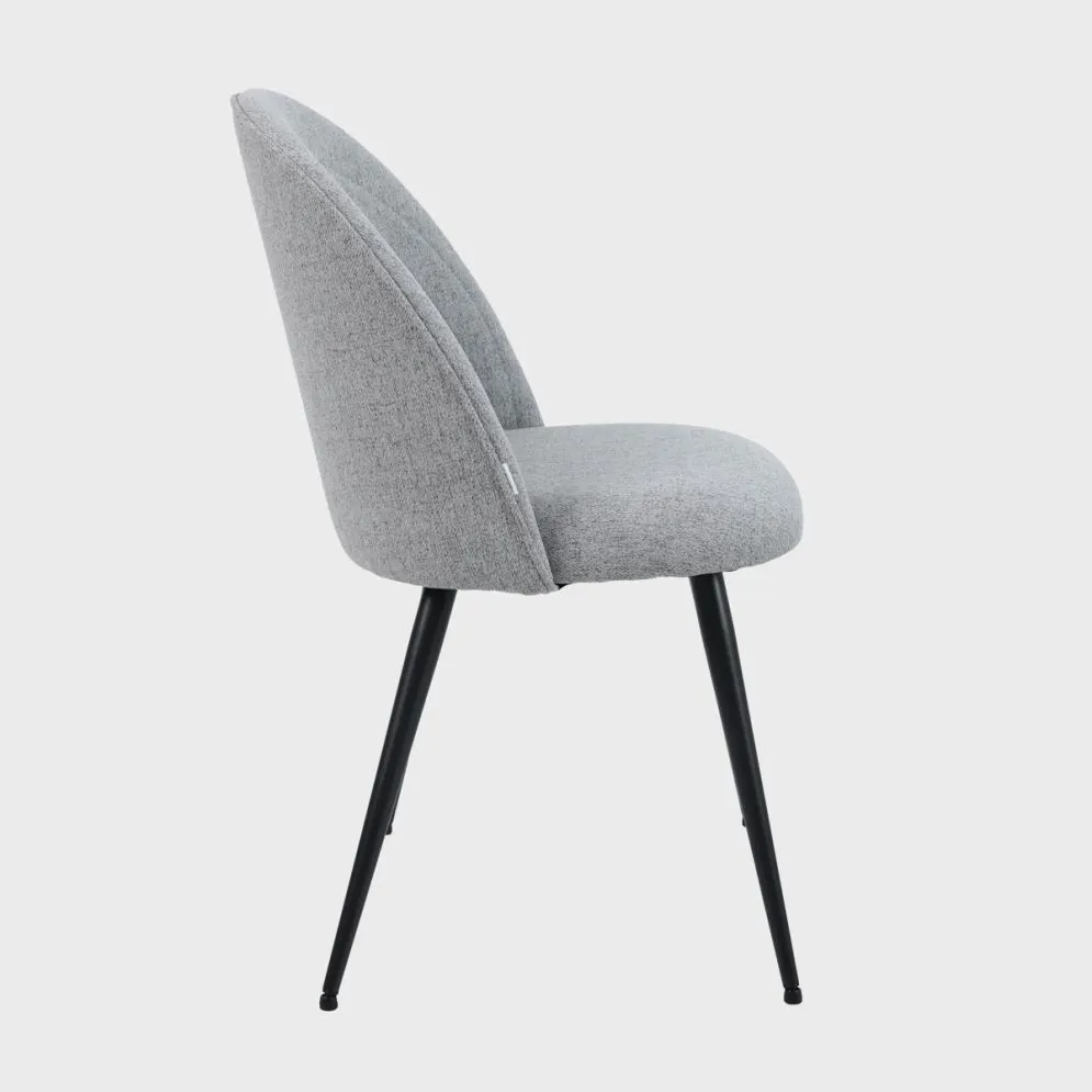 Krzesło loftowe LUDI szare z czarnymi nogami | MIRAT styl LOFT