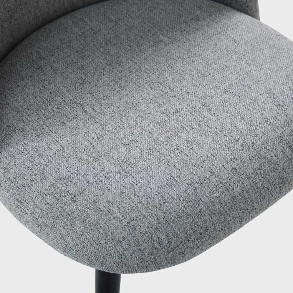 Krzesło loftowe LUDI szare z czarnymi nogami | MIRAT styl LOFT