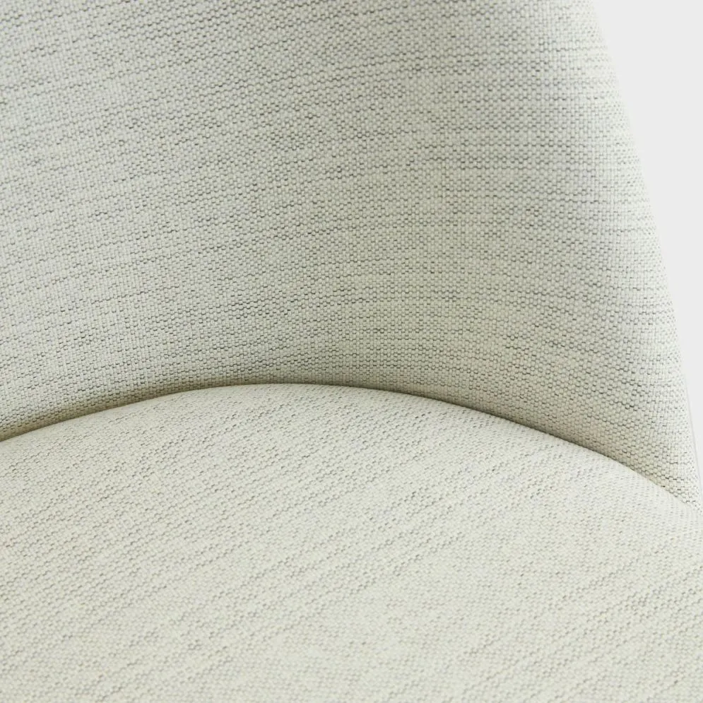Krzesło tapicerowane AMPLA ecru z czarnymi nogami | MIRAT styl LOFT
