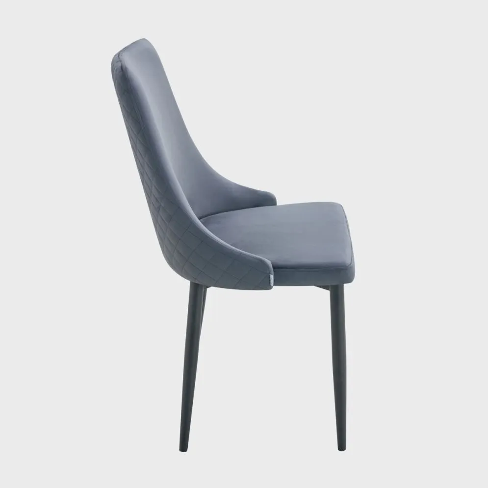 Krzesło loftowe LOGAN ciemnoszare z czarnymi nogami|MIRAT styl LOFT