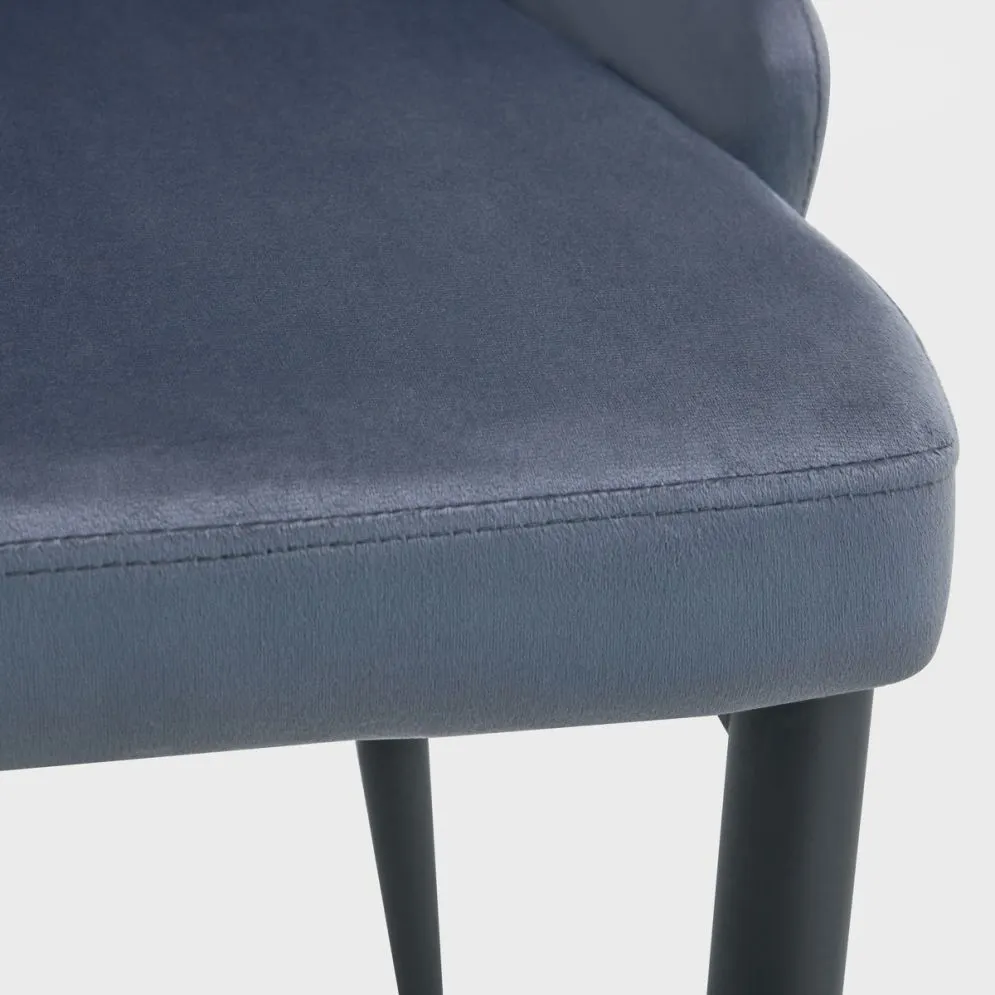 Krzesło loftowe LOGAN ciemnoszare z czarnymi nogami|MIRAT styl LOFT