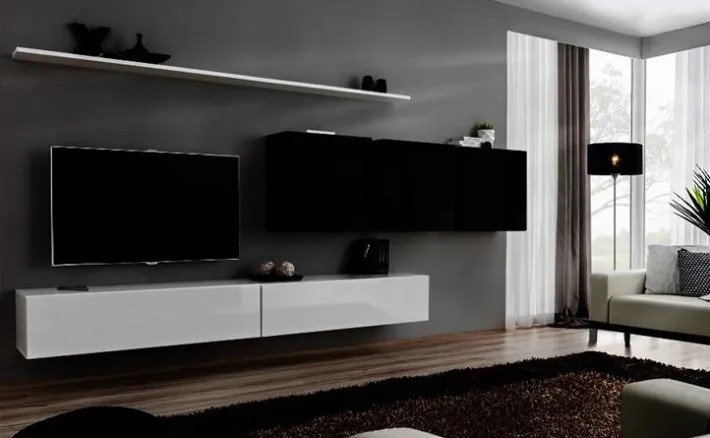 Meblościanka SWITCH VII na wysoki połysk nowoczesna | MIRAT. w stylu kolekcja SWITCH