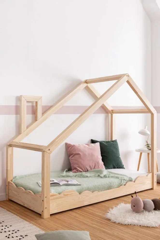 Łóżko dziecięce LUNA D 80x140 sosna polskiej produkcji | MIRAT. w stylu kolekcja LUNA
