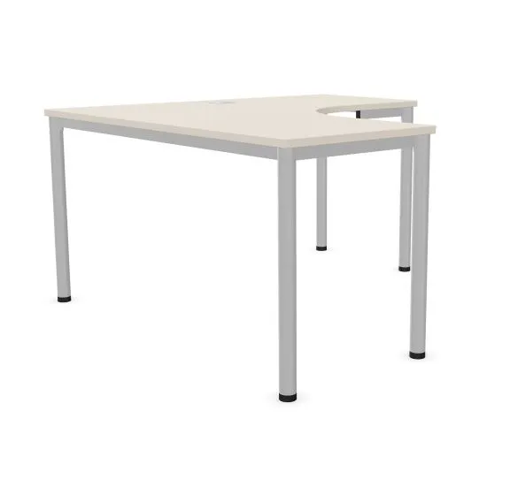 Biurko narożne EASY SPACE I-LEG LS 140x140cm kaszmirowe I sklep meblowy MIRAT.